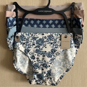 Lucky Brand no Panty lines Smooth &Silky Laser Cut Tech Sealed 5 pc Bikinis